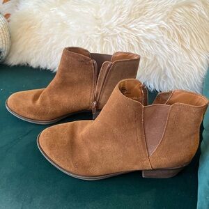 Kensie Tan Suede Ankle Booties